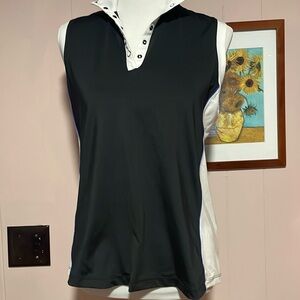 Maggie Lane size medium black and white  golf  shirt.